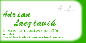 adrian laczlavik business card